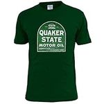 Npo Mens Quaker State Motor Oil T Shirt Cars Motorbikes Racing Driving Green