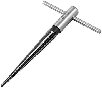 QWORK 1/8" - 1/2" Tapered Straight Flute Handle Reamer T Handle Tapered Reamer Tool for Wood Plastic