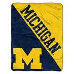 Northwest NCAA Michigan Wolverines Unisex-Adult Micro Raschel Throw Blanket, 46" x 60", Halftone