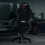 DROGO Aura Ergonomic Gaming Chair with Premium PU Leather Fabric, Linkage Armrest, Adjustable Neck & Lumbar Pillow | Computer Chair for Study | Office Chairs for Work from Home with Recline (Black)