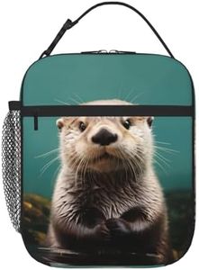 SARA NELL Otter Lunch Box Sea Otter Posing in The Water Insulated Reusable Portable Lunch Tote Cooler Bag for Women Men Teens Kids, Office Work School Travel Lunchbox