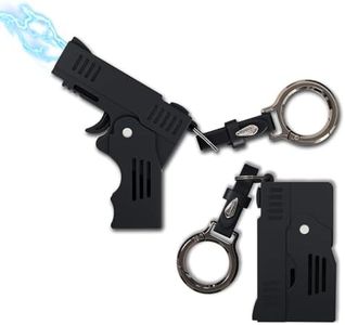 Mini Stun Gun with Keychain, Rechargeable Personal Security Device with Safety Switch, LED Flashlight