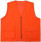 Men's Hunting Vest - Blaze Orange - Zipper Closure - Multi Pockets (Available in L and XL)