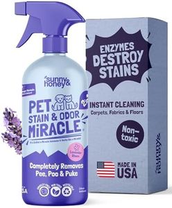 Sunny & Honey Pet Stain & Odor Miracle - Enzyme Cleaner for Dog Urine & Cat Pee - Pet Odor & Stain Remover Spray for Carpet, Mattress, Furniture - Carpet Cleaner (32 Fl Oz, Light Lavender Scent)