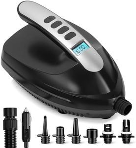 Serene Life Digital Electric Air Pump Compressor - 110W 12 Volt Quick Air Inflator w/LCD, 0-16 Adjustable PSI - for Water Sport Inflatable SUP Stand Up Paddle Board - SereneLife SLPUMP20.5
