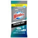 Windex Electronic Cleaning Wipes, Pre-Moistened Screen Wipes for TVs, Phones, and Other Electronics, Resalable for a Freshness Lock, 25 Count