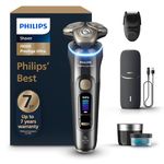 Philips Shaver i9000 Prestige Ultra, Wet & Dry Electric Shaver, Dark Slate, with Skin IQ Pro Technology, Triple Lift & Cut System, 360 NanoTech Precision Blades, 5 Shaving Modes, Model XP9402/46