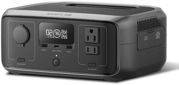 ECOFLOW Portable Power Station RIVER 3, 230Wh LFP Battery, Up to 600W Output, 2× Runtime With GaN, 30% More Compact Solar Generator for Outdoors, Camping, Vans