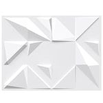 Wodaue 24 Pack 3D Wall Panels, 15.7" x 11.8" PVC Waterproof Wall Panel Geometric Textured Wall Panels Interior Decor Tiles for Living Room Bedroom Hotel Office, Coving 31 Sq.Ft (Adhesive not Included)