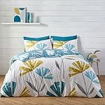 Fusion - Alma - Reversible Duvet Cover Set - King Bed Size in Teal