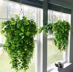 WYTE ORIGIN 1Pcs Artificial Hanging Plants Fern Vine - Fake Ivy Leaves Decoration for Indoors & Outdoors, Faux Foliage Greenery Decor for Living Room, Balcony, Garden, Bedroom (1Pcs) (Green-e)