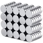 60PCS 6x2mm Round Magnet for Refrigerator Magnets, Offices, Artwork, Craft Whiteboards, Maps, Multi-Functional Durable Small Magnets