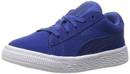 PUMA Kids' Suede Classic Badge Inf Sneaker, True Blue, 6 M US Toddler