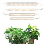 Barrina T5 1FT Grow Lights for Indoor Plants, Yellow, Full Spectrum Sunlight, Linkable Plant Growing Lamp, LED Grow Light Strip with Switch, Plug and Play, 4 Packs