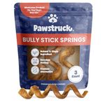 Bully Stick Springs for Dogs - Natural Bulk Dog Dental Treats & Healthy Chew, Best Thick Low-odor Pizzle Stix Spirals, Free Range & Grass Fed Beef by Pawstruck