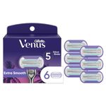 Gillette Venus Miami Midnight Extra Smooth Women's Razor Blade Refills, 6 Refills