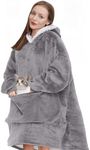 IvyH Oversized Hoodie Blanket, Wearable Sherpa Blanket Hooded Sweatshirt Unisex