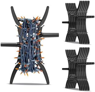 12PCS Christmas Light Storage Holder: All-Purpose Holiday Light Reels - Rotating Holiday Light Organizer for Light Cords Wind Up, Christmas Light Winder for String Lights Extension Cords Garland Beads
