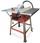 LUMBER JACK 10" Table Saw with Powerful 1800W Motor 254mm, Includes Side Extensions Legstand Extraction Hose and a 48T Blade 240V