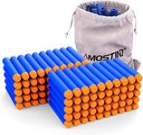 AMOSTING 100PCS Refill Foam Darts Bullets for Nerf N-Strike Elite 2.0 Series,Compatible with All Elite Blasters-Blue