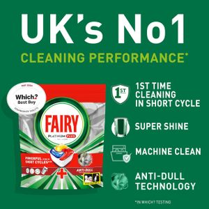 Fairy Platinum Plus Dishwasher Tablets Lemon, 108 Count