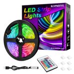 3M RGB LED Strip Lights, IP65 Waterproof Colored USB TV Backlight with Remote, 16 Color Changing 180 5050 LEDs Bias Lighting for HDTV, 10ft Multfor TV PC Laptop Background Lighting, Home Movie Theater