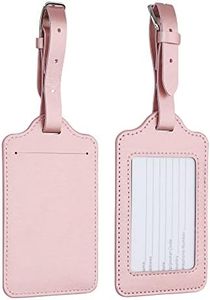 kwmobile 2X Étiquette Bagage pour Valise - Lot 2X Tag Porte-étiquette pour Valise et Sac de Voyage avec Carte nom adresse numéro - Or Rose