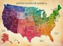 The United Hues of America by Cross & Glory - Premium 1000-Piece Educational Jigsaw Puzzle - Eco-Friendly, Vibrant & Unique USA Map - Perfect for Family Fun - Challenging Brain Game & Great Gift Idea