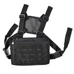 Ycc Youngcash Front Stripe Black Chest Bag Chest Rig Bag Hip Hop Tactical Vest Chest Bag For Women Fanny Pack Tactical Knife