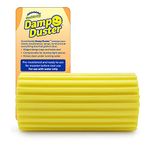 Scrub Daddy Damp Duster, Magical Dust Cleaning Sponge, Dusters for Cleaning, Venetian & Wooden Blinds Cleaner, Vents, Radiator, Skirting Boards, Mirrors, Dust Brush Tools, Home Gadgets, Yellow