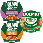 Pasta Sauce Bundle With Stir In Sweet Pepper Pasta Sauce 150g, Tomato & Basil Pasta Sauce 150g and Tomato & Garlic Pasta Sauce 150g From Dolmio (3 Pack)