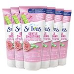 ST. Ives Gentle Smoothing Scrub for Smooth Skin Rose Water & Aloe Vera Made With 100% Natural Exfoliants 170 g, Pack Of 6, Count