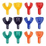 Calla Scorpio 12pcs Teeth Impression Trays Perforated Silicone Plastic Autoclavable for Adult and Children Tools