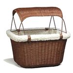 Solvit Dog Carrier for Bike, Brown Wicker, 16.5"x10"x13"