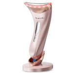 Facial Massager Face Lifting Device: Electric Skin Tightening Machine Neck Lift with 45°C Heat EMS Massage - 3 LED Microcurrent Wand Anti-Wrinkle - Anti-Aging Neck Eye Massagers for Skin Care
