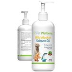 Pet Wellbeing Wild Alaskan Salmon Oil for Dogs & Cats - Daily Omega-3 for Healthy Skin, Coat, Mobility, Joints, Heart Health - EPA, DHA - 16 fl oz (473 ml)