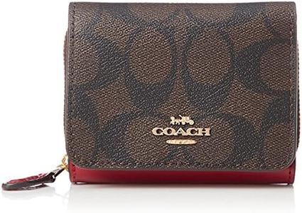 Coach 7331 Trifold Wallet [Parallel Import], Im/Brown1941Red