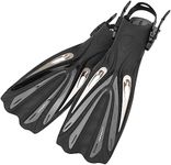 LUXPARD Diving Fins, Powerful Efficient Open Heel Scuba Diving Fins, Flippers for Snorkeling and Freediving with Adjustable Buckles (L/XL | US Man 9-13 US | Woman 10-14 | EU 43-47)