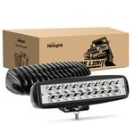 Nilight 2PCS Led Pods 6 Inch 60W Spot Light Bar 3000LM Driving Fog Off Road Lights 12V/24V for Trucks Jeep UTV ATV Marine Boat Golf Cart Trailer