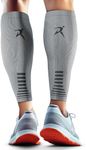 Calf Compression Sleeves for Men & Women (Ideal for Sports, Running & More) (One Pair) (Grey) (Medium) [M]