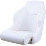 Seamander Captain Bucket Seat Boat Seat,Filp Up Boat Seat (SC4-White/White)