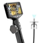 KAISAL Endoscope Inspection Camera with Two-Way 210° Articulating Probe 5'' IPS 1080P Inspection Camera with Lights IP67 Endoscope 6.35mm Handheld Borescope Inspection Camera with 1M Semi-Rigid Cable