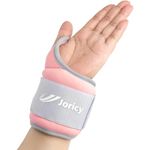 Wrist Weights for Women Men 4LBS Pair (2 LB Each Weight) Arm Weights with Thumb Loops Lock Weights Weighted Gloves for Running Walking Cardio Exercises, Light Pink