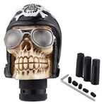 Padaodao Skull Gear Lever Stick Shifter Handle Head Racing Skeleton Car Shift Grip Knob fit Most Manual Transmission Vehicles SUV Truck, Black