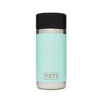 YETI Rambler 12 oz Bottle, Stainless Steel, Vacuum Insulated, with Hot Shot Cap, Seafoam