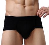 HOEREV Men's Bamboo Fibre Briefs Underwear,Pack of 5,Five Colours - 5 colours - M(Waist 34 inches-36 inches)