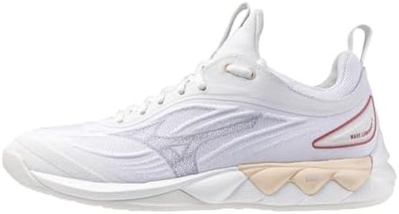 Mizuno Wave Luminous Women's Volleyball Shoe | Womens Indoor Court Shoe | White/Pink | US Women's 9.5