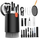 Kristen Keyboard Cleaner Kit, 20 in 1 Multi-Tool Kit for Electronic Devices, Keyboard Cleaning Brush, Headphones Cleaner Kit for iPhone AirPods, Keyboard, Earbuds, Cellphones,iPad,Black (Grey)