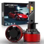 LEDBeam LED MX 120W Automotive Grade 7035 Chip 22000Lm 6000k White Car headlight bulb (12V,120W/2bulbs) (H1)