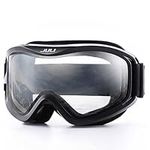 JULI Ski Goggle/Snow Snowboard Goggles for Men, Women & Youth - 100% UV Protection Anti-fog Dual Lens(Black Frame+83% VLT Clear Len)